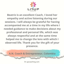 Life, leadership & relationship coach. MBA & ACC. I am passionate about creating conversations where there is a shift in perspective and discovery of new insights for the client.  I can coach you in order to:

- Change your mindset  and self-limiting beliefs to serve and empower yourself. 
- Find out what moves you in life and design your life around that.
- Leadership principles development (Based on Amazon leadership principles)
- Improve your communication skills. 
- Deal more effectively with difficult conversations.
- Recover, repair and redefine your relationships. Specialized in infidelity and relationships crises.
- How to reset your mindset when facing life changes ( kids, divorce, new job, new career) 
- Get you moving in the right direction.
- Imposter syndrome; Improve self-confidence. 
- Identify what is holding you back to achieve your goals.
- Improve your focus and your time management skills.