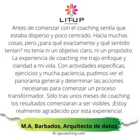 Life, leadership & relationship coach. MBA & ACC. I am passionate about creating conversations where there is a shift in perspective and discovery of new insights for the client.  I can coach you in order to:

- Change your mindset  and self-limiting beliefs to serve and empower yourself. 
- Find out what moves you in life and design your life around that.
- Leadership principles development (Based on Amazon leadership principles)
- Improve your communication skills. 
- Deal more effectively with difficult conversations.
- Recover, repair and redefine your relationships. Specialized in infidelity and relationships crises.
- How to reset your mindset when facing life changes ( kids, divorce, new job, new career) 
- Get you moving in the right direction.
- Imposter syndrome; Improve self-confidence. 
- Identify what is holding you back to achieve your goals.
- Improve your focus and your time management skills.